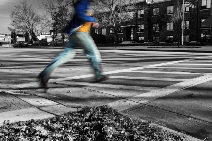 crosswalk running spot color