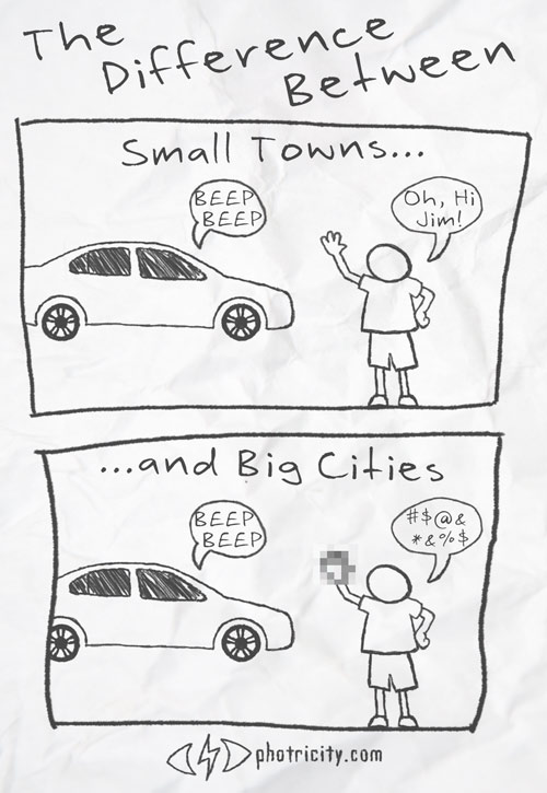 The Difference Between Small Towns and Big Cities